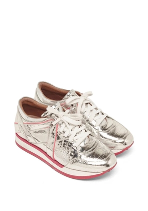 Jimmy Choo Pre-Owned London croc-embossed sneakers - Silver