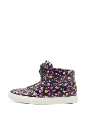 Versace Pre-Owned floral-print sneakers - Black