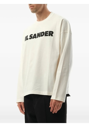 Jil Sander logo-print long-sleeve T-shirt - White