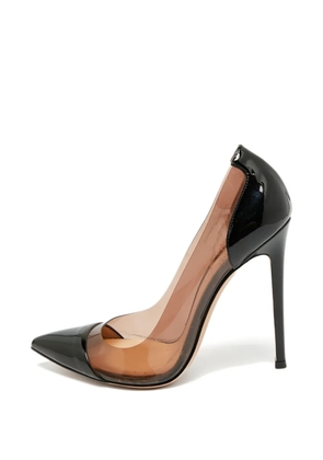Gianvito Rossi Plexi patent-leather pumps - White
