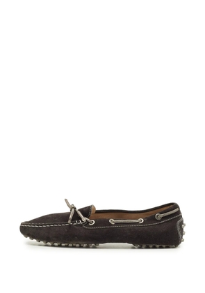 Tod's Vintage round-toe suede loafers - Black