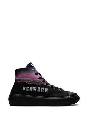 Versace Hills Greca high-top sneakers - Black