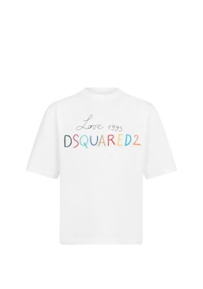 DSQUARED2 1995 embroidered loose fit T-shirt - White