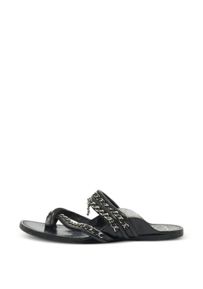 CHANEL Pre-Owned CC chain-link sandals - Black