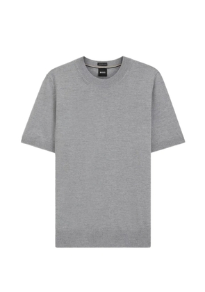 BOSS short-sleeve knitted sweater - Grey
