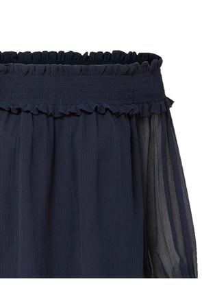 Veronica Beard Callum off-shoulder ruffled blouse - Blue