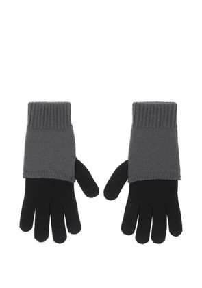 MM6 Maison Margiela two-tone knit gloves - Black