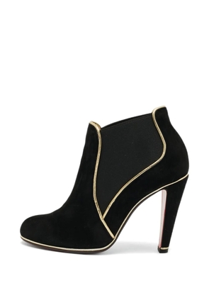 Christian Louboutin Pre-Owned Loulou metallic-trim ankle boots - Black