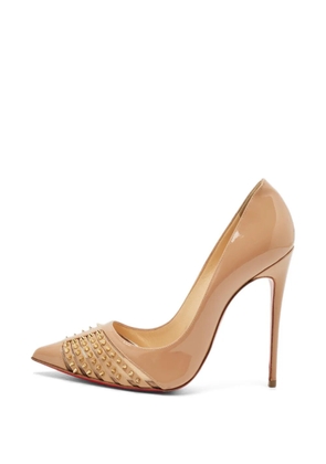 Christian Louboutin Pre-Owned Bareta studded pumps - Neutrals