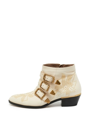 Chloé Pre-Owned Susanna buckled ankle boots - Neutrals