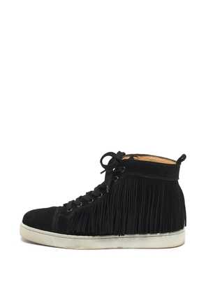 Christian Louboutin Pre-Owned Coachelito fringed sneakers - Black