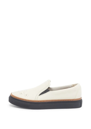 Brunello Cucinelli perforated slip-on sneakers - Neutrals