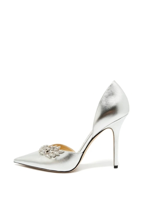 Jimmy Choo Pre-Owned Teja crystal-embellished pumps - Silver