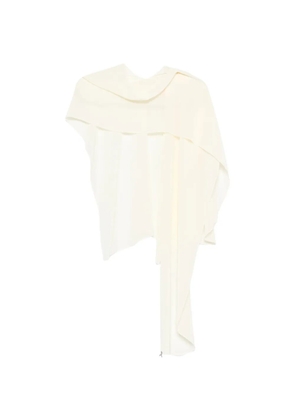 Patrizia Pepe logo-charm asymmetric scarf - Neutrals