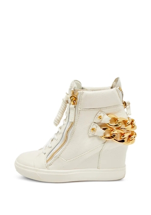 Giuseppe Zanotti Vintage chain-detail wedge sneakers - White