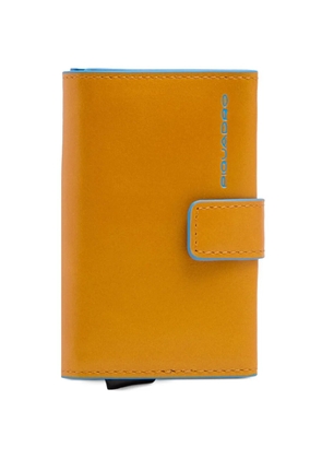 PIQUADRO Pop-up leather cardholder - Yellow
