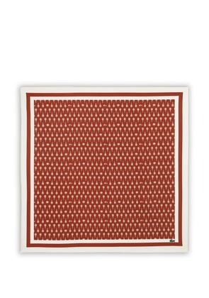 Lacoste x Roland Garros tennis-racket-print scarf - Brown