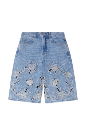 SANDRO embroidered bermuda shorts - Blue