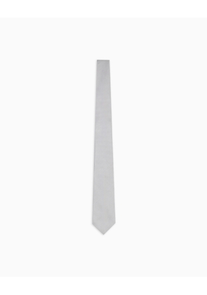 Textured pure silk tie