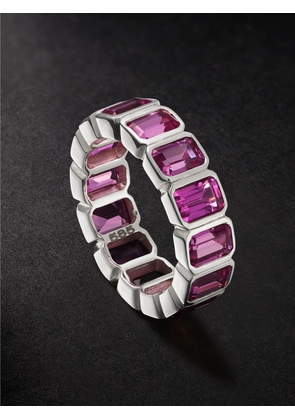 42 SUNS - 14-Karat White Gold Pink Sapphire Eternity Ring - Men - Pink - 59