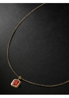 42 SUNS - Large 14-Karat Gold Laboratory-Grown Sapphire Necklace - Men - Yellow