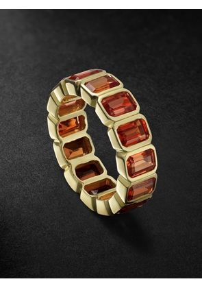 42 SUNS - 14-Karat Gold Orange Sapphire Eternity Ring - Men - Orange - 59
