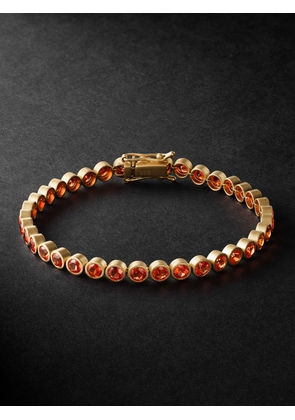 42 SUNS - Small 14-Karat Gold Laboratory-Grown Sapphire Bracelet - Men - Yellow - 18