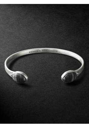 LITO - Burnished Silver Ferrite Bangle - Men - Silver