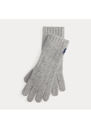 Cable-Knit Wool-Cashmere Gloves