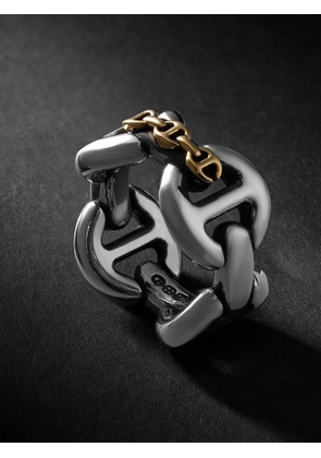 HOORSENBUHS - Affix Quad Sterling Silver and 18-Karat Gold Ring - Men - Silver - 9.5