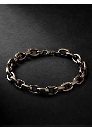 AS29 - Bold Link Blackened Gold Bracelet - Men - Black