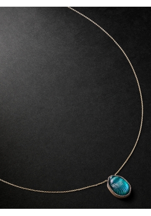 LITO - Giada Gold, Chalcedony and Diamond Necklace - Men - Green