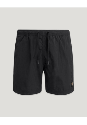 Belstaff Men's Clipper Swimshort Tiller Cloth Black Size 2xl