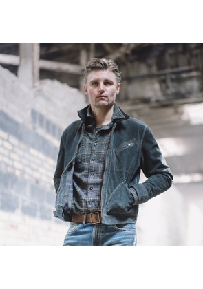 Indigo Roughout Suede Jacket