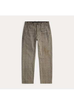 Engineer Fit Herringbone-Print Trousers