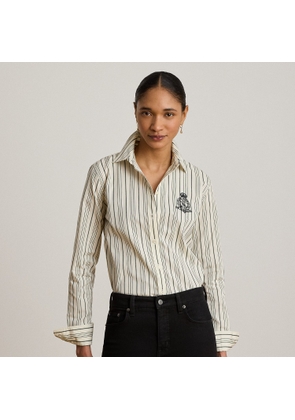 Classic Fit Striped Cotton Dobby Shirt