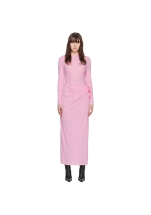 Magda Butrym Pink Ruched Maxi Dress