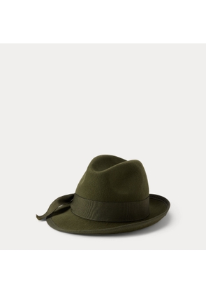 Ribbon-Trim Wool Fedora