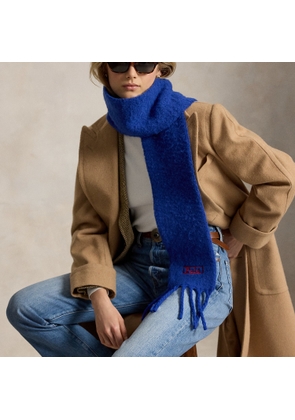 Brushed Wool-Blend Fringe Scarf