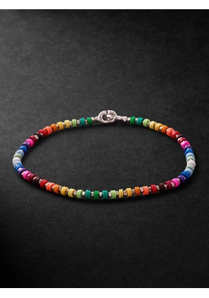 MAOR - Mini Rize Sterling Silver Beaded Bracelet - Men - Multi - S
