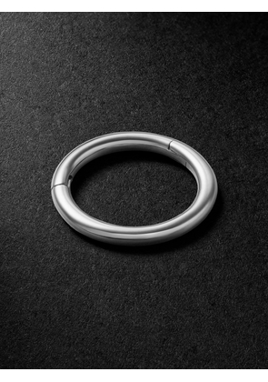 MARIA TASH - 8mm 14-Karat White Gold Single Hoop Earring - Men - Silver