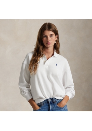 Polo-Collar Fleece Pullover