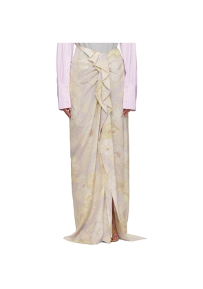 Dries Van Noten Multicolor Silk Maxi Skirt