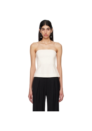 CO White Straight Neck Bustier