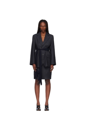 MM6 Maison Margiela Black Wool-Blend Gloves Blazer