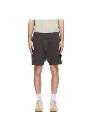 Stone Island Gray 6200014 Malfilé Fleece Old Effect Shorts