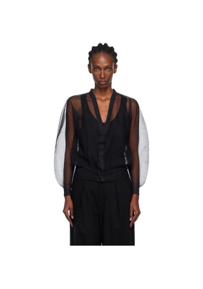 ISSEY MIYAKE Black Encase Cardigan