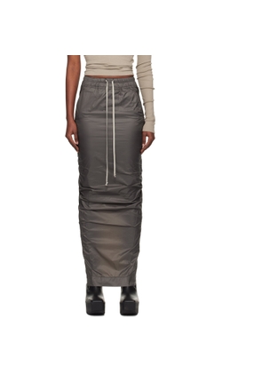 Rick Owens DRKSHDW Gray Concordians Pull On Pillar Maxi Skirt