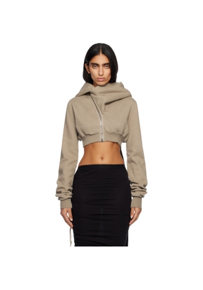 Rick Owens DRKSHDW Taupe Concordians Micro Mountain Hoodie