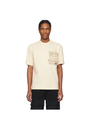 Moncler Grenoble Off-White Pockets Cotton T-shirt